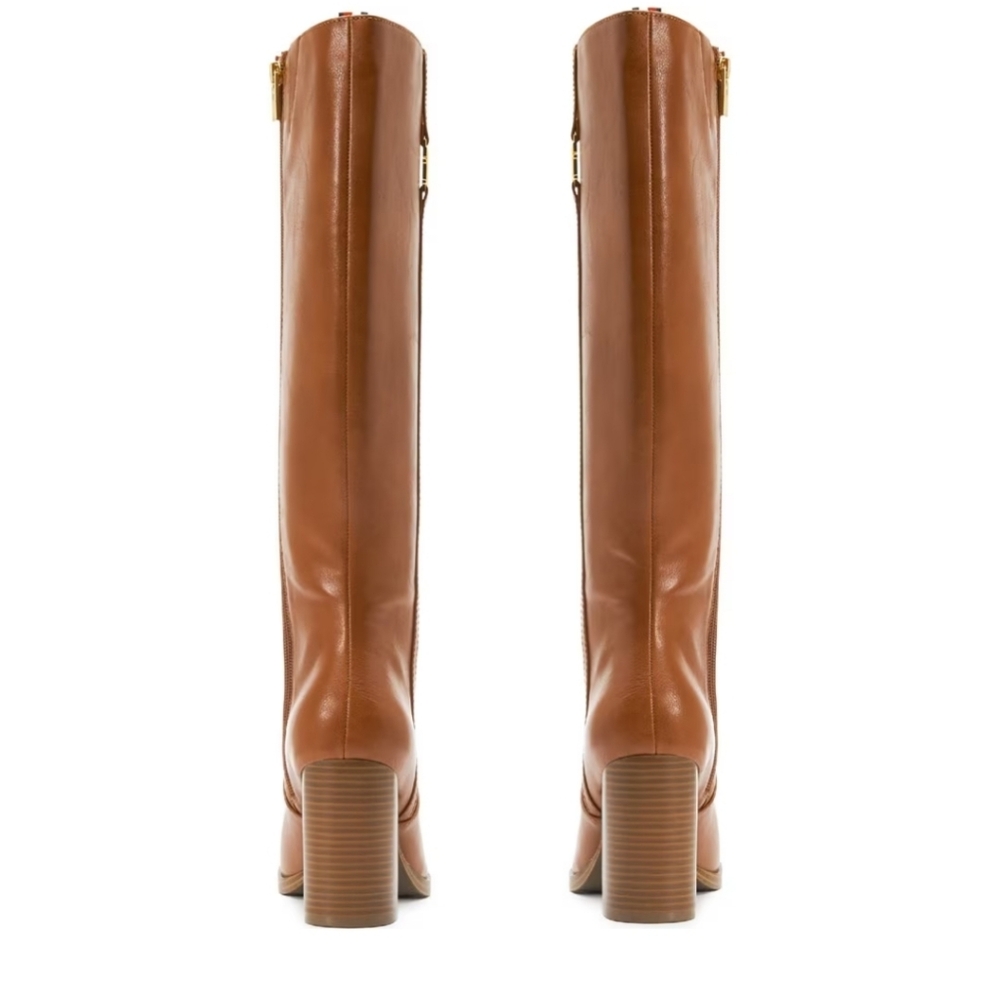 TOMMY HILFIGER NEW KNEE HIGH BLOCK HEEL BOOTS - Picture 5 of 12